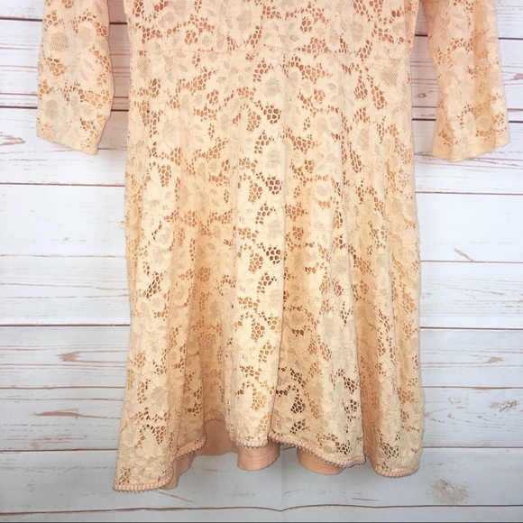 Free People Creamsicle Lace Overlay Mini Dress - Picture 5 of 9